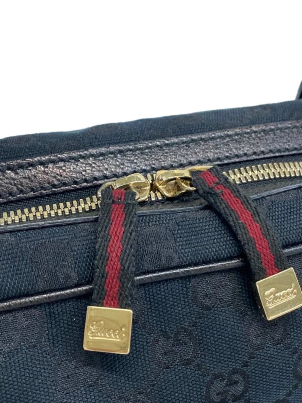 GUCCI Princey, GG pattern 161720 Navy Black Leather - Shoulder Bag - Picture 9 of 15